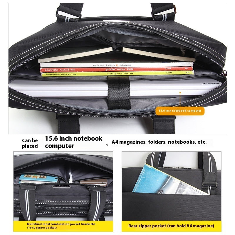 Herren Oxford Stoff Laptop Tasche mit grosser Kapazität