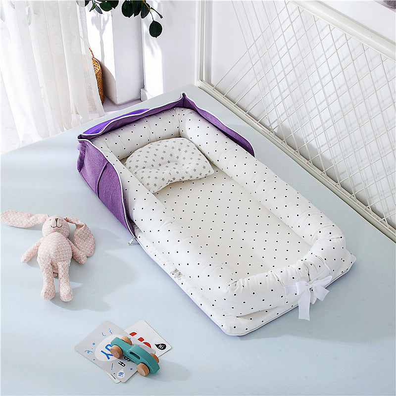 Tragbares, faltbares Babybett aus Baumwolle