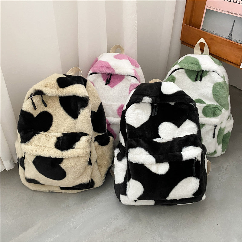 Rucksack mit Pelzschal