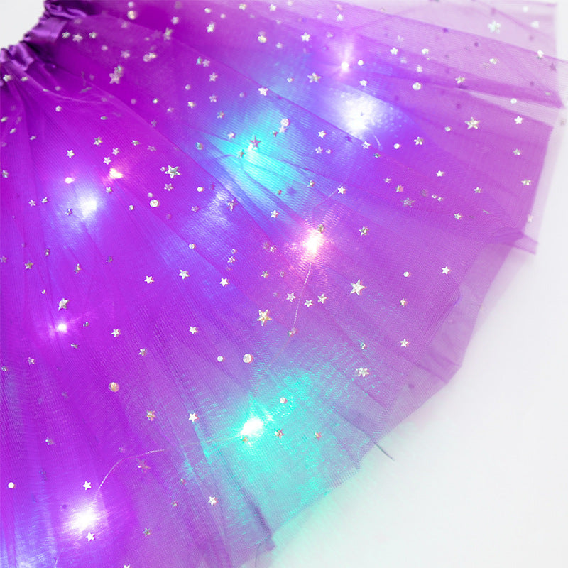 Magischer und leuchtender LED-Prinzessin-Rock