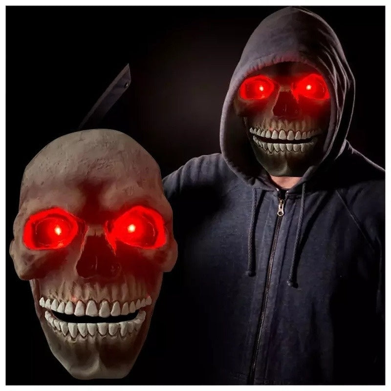 Halloween-Totenkopf-Latexmaske mit beweglichem Mund