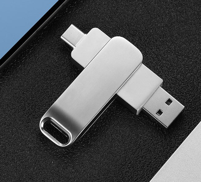 Rotierenden Metall USB und USB-C Stick