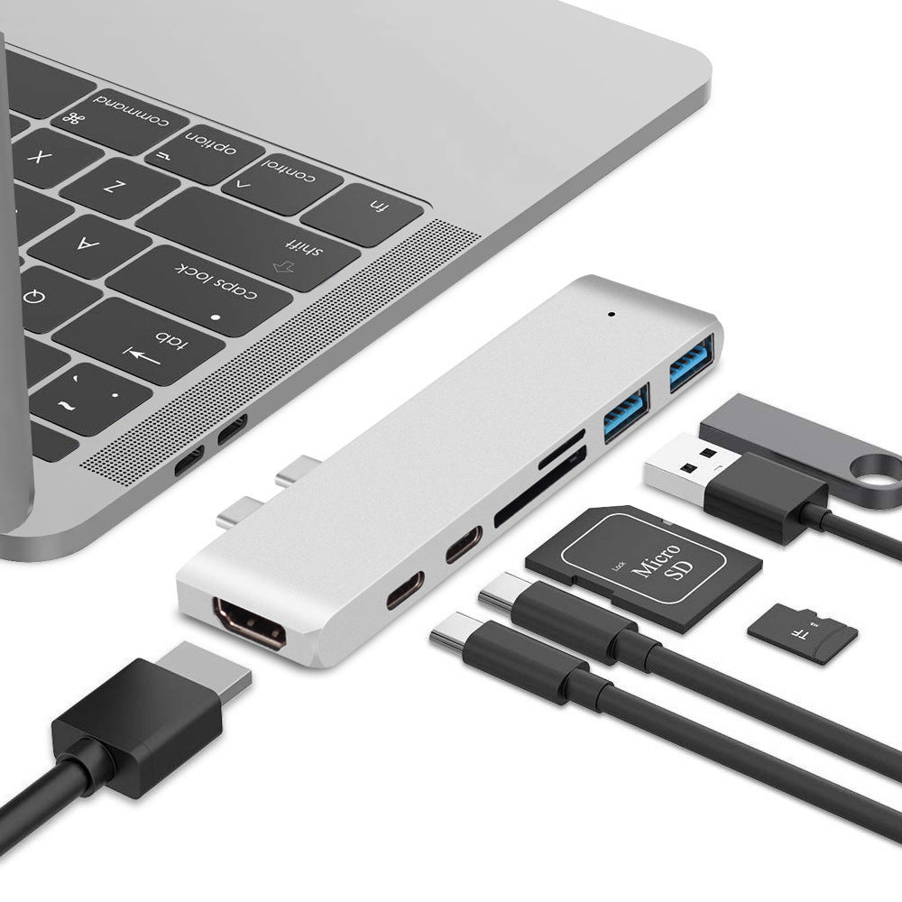 Typ-c Dual C 4k ist Geeignet Für Laptop 7-in-1 HDMI Konverter