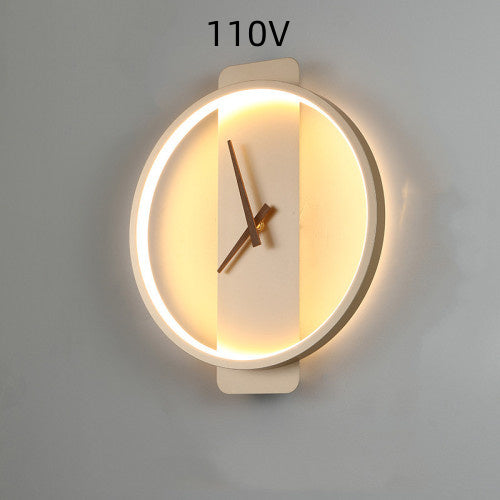 Nordische Wandlampe - Wanduhr