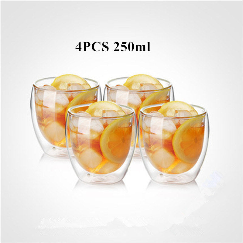 Doppelkaffeetasse aus Glas