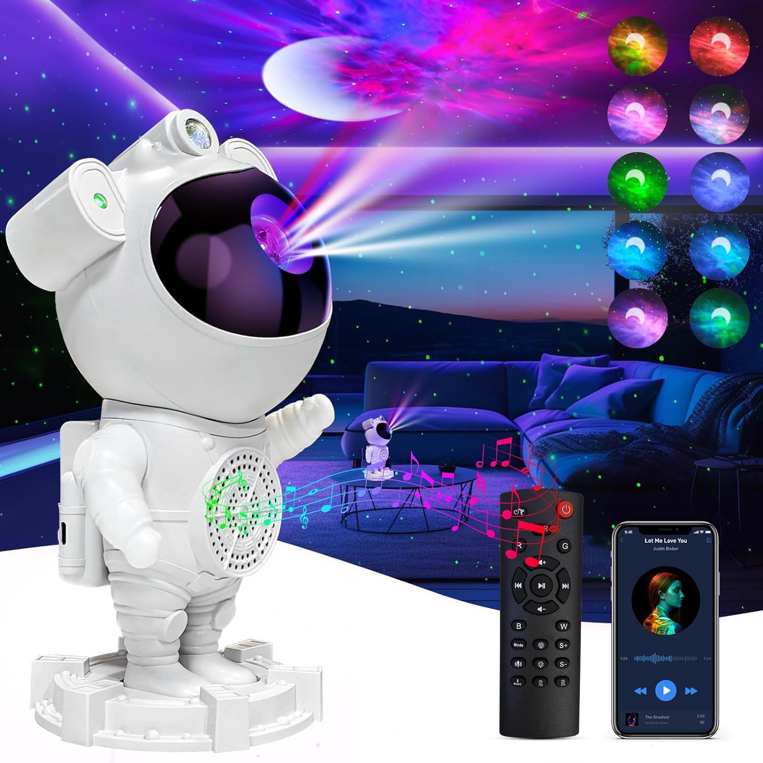 Bluetooth Astronaut Sternen Ambiente Beleuchtung