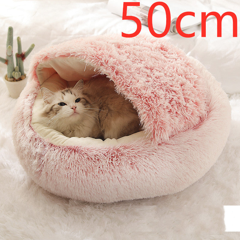 Flauschiges 2 in 1 Hunde- und Katzenbett