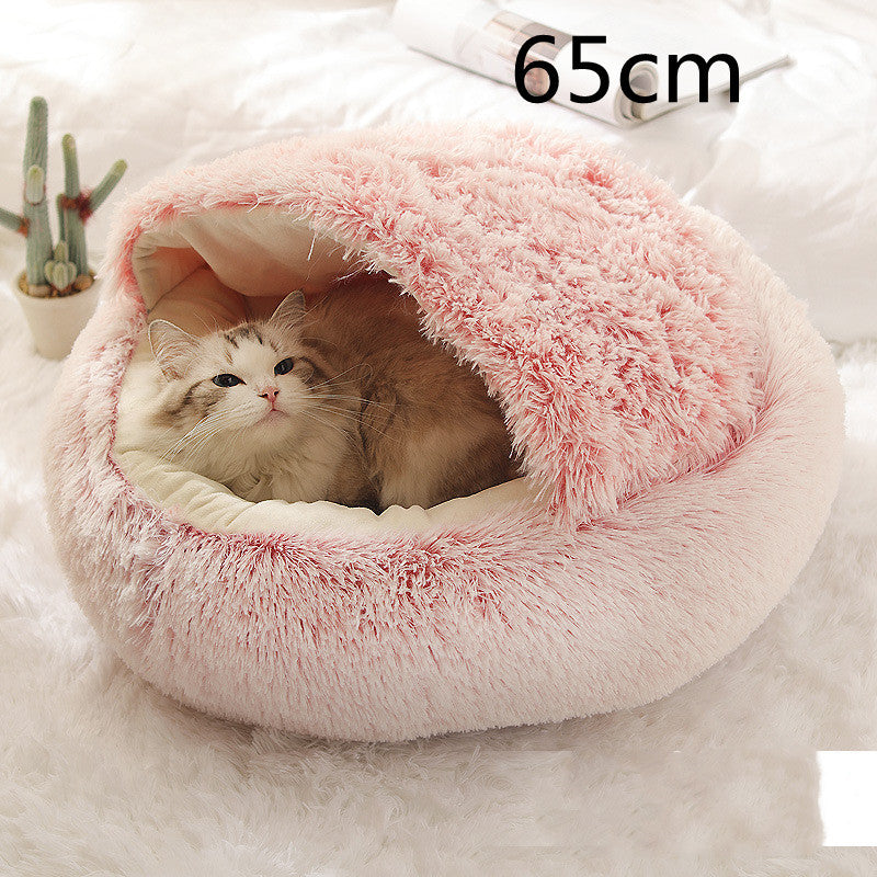 Flauschiges 2 in 1 Hunde- und Katzenbett
