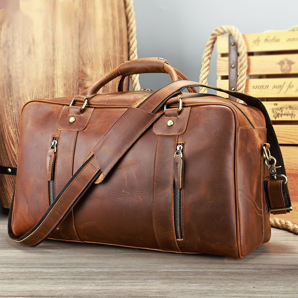 Kurzstrecken Reiseledertasche Herren
