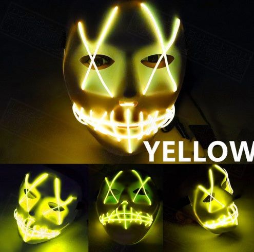 Halloween LED leuchtende Vollgesichtsmaske