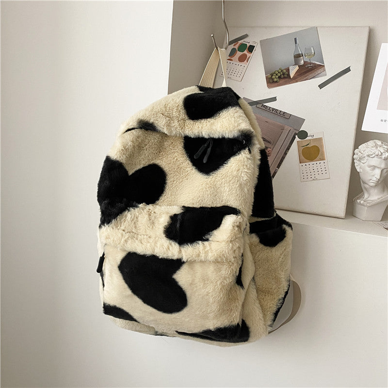 Rucksack mit Pelzschal