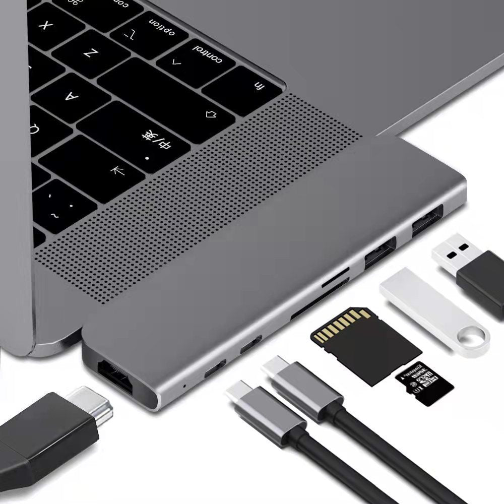 Typ-c Dual C 4k ist Geeignet Für Laptop 7-in-1 HDMI Konverter