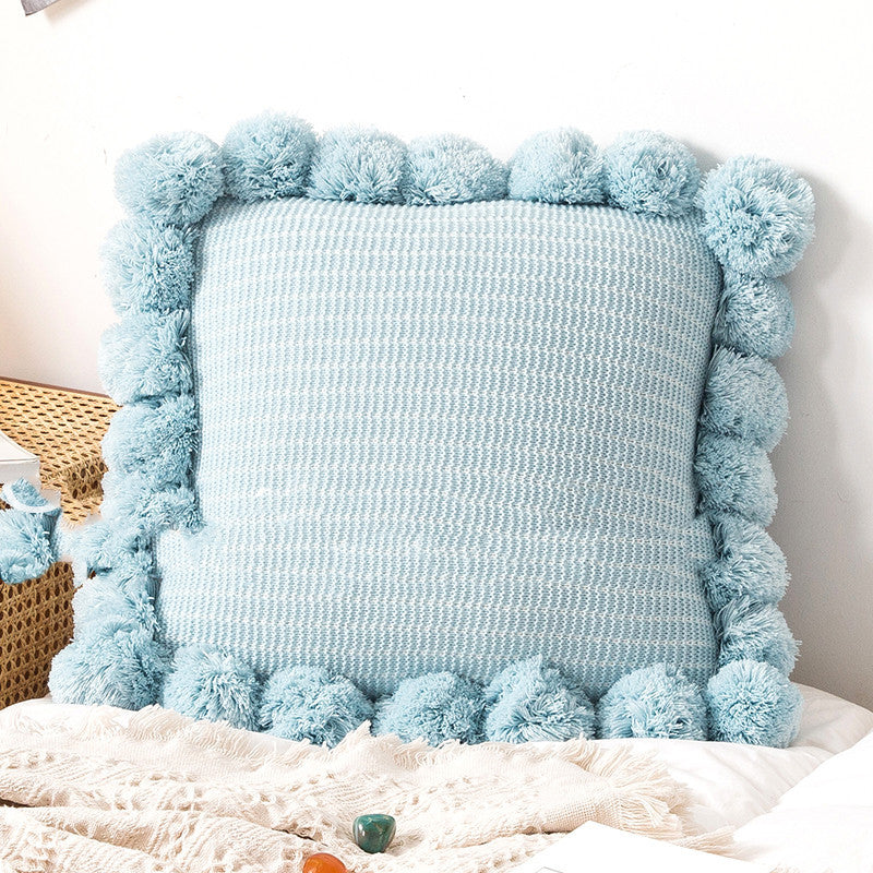 Dekokissen, gestrickter Kissenbezug