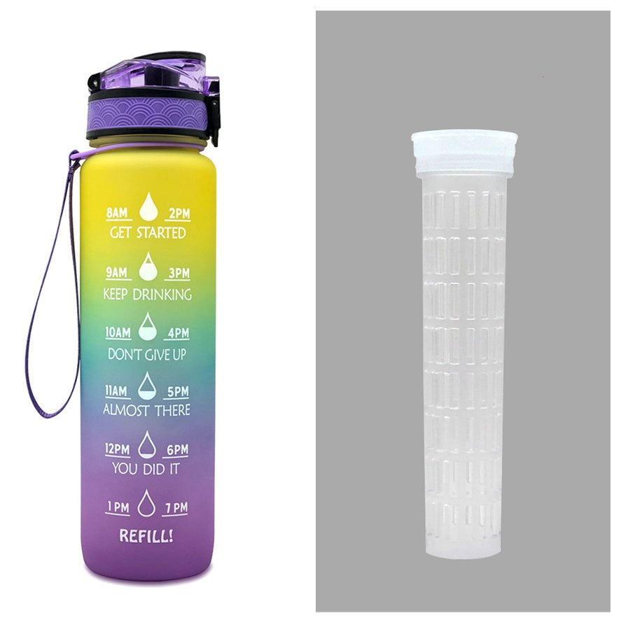 1L Tritan-Wasserflasche mit Zeitmarkierung