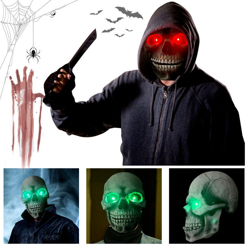 Halloween-Totenkopf-Latexmaske mit beweglichem Mund