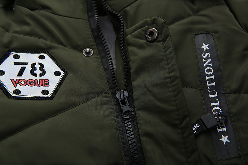 Jungen Kapuze Baumwolle Winter Jacke