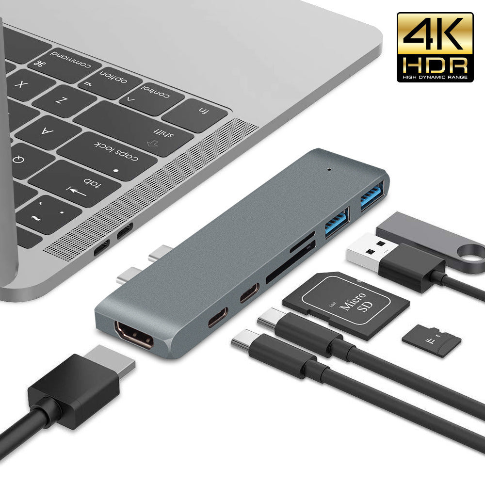 Typ-c Dual C 4k ist Geeignet Für Laptop 7-in-1 HDMI Konverter