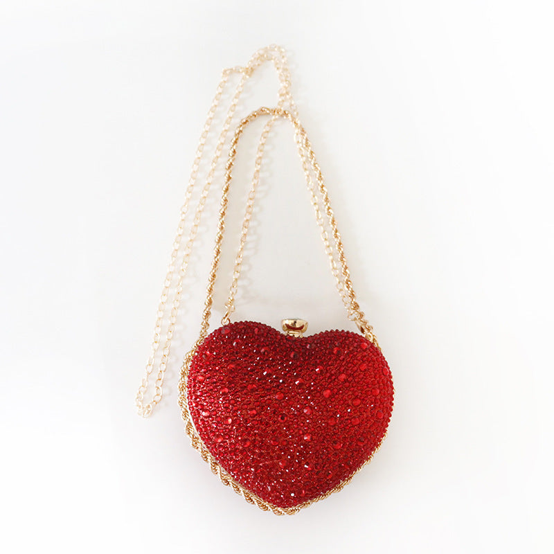 Damen Diamant Herzförmige Schultertasche