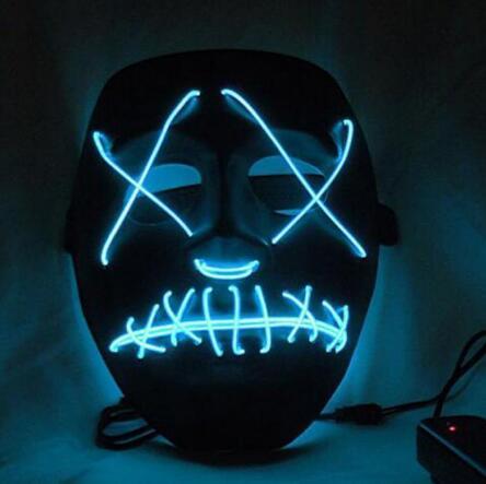 Halloween LED leuchtende Vollgesichtsmaske