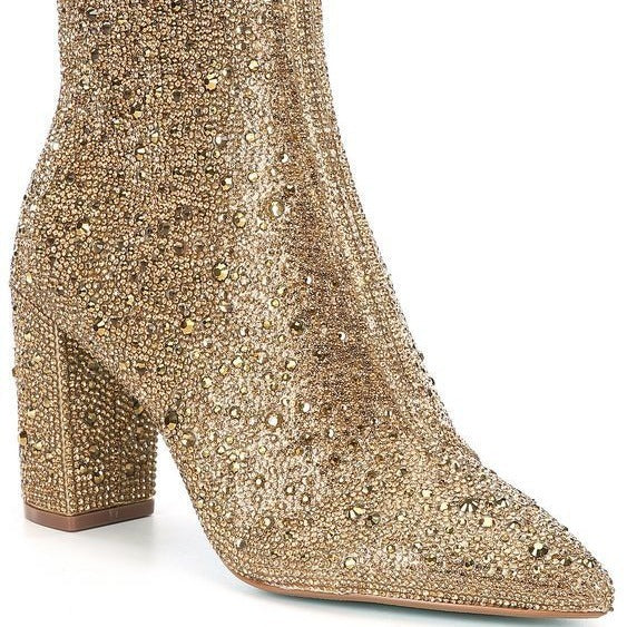 Modische Stiefeletten mit Strass