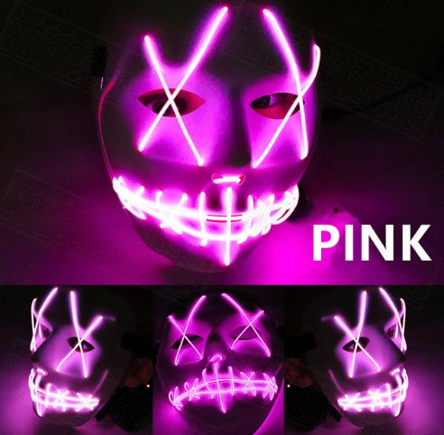 Halloween LED leuchtende Vollgesichtsmaske