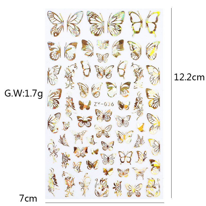 Schmetterling Nagel Aufkleber