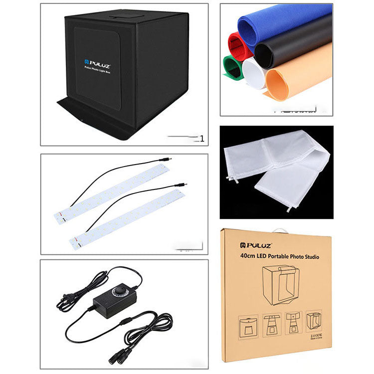 40CM Faltbare Foto-Studio-Box mit LED-Hervorhebung