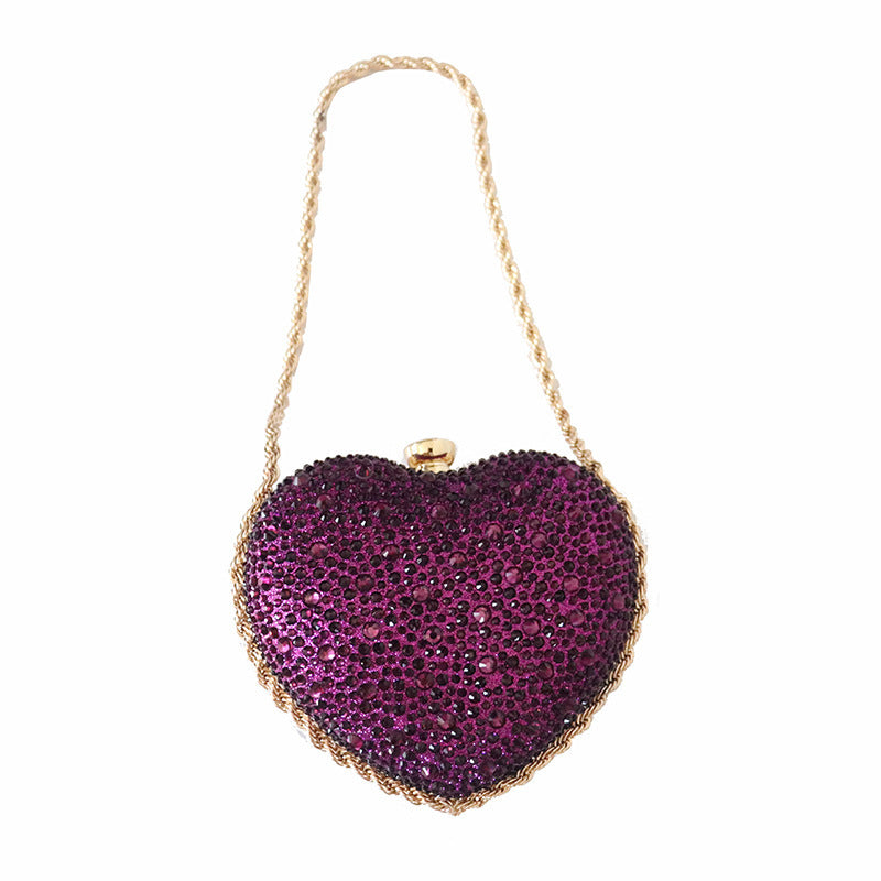 Damen Diamant Herzförmige Schultertasche