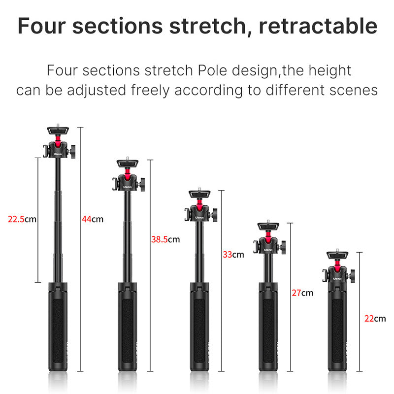 MT-16 Verbesserter erweiterter Stativ-Telefonkamera-Selfie-Stick für Handy und Kamera
