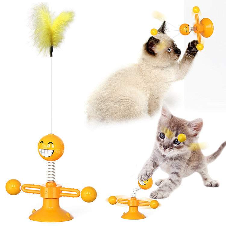 Rotierende Windmühle für Katzen, Multifunktionsspielzeug, Juckreiz, Kratzgerät, Zähne glänzend