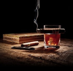 Whisky-Zigarrenglas