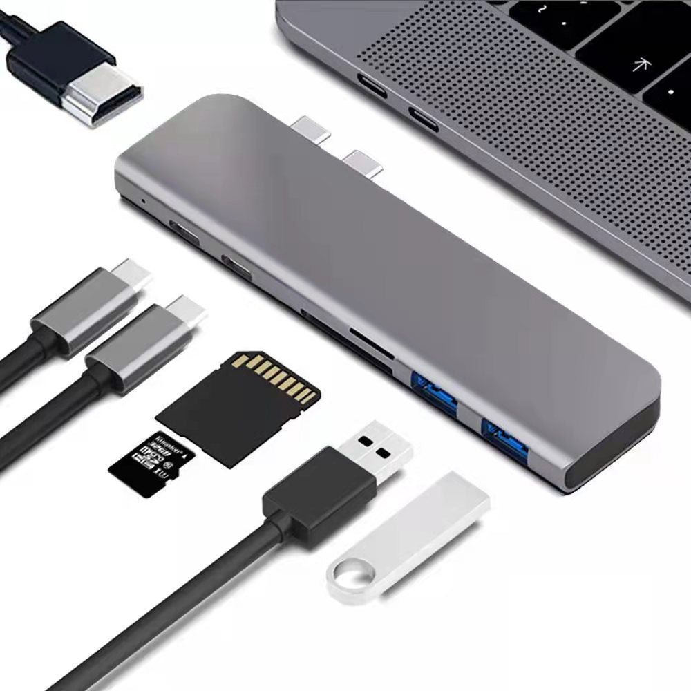 Typ-c Dual C 4k ist Geeignet Für Laptop 7-in-1 HDMI Konverter