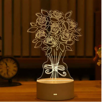 3D Lamp Acrylic USB LED Lights Neon Sign