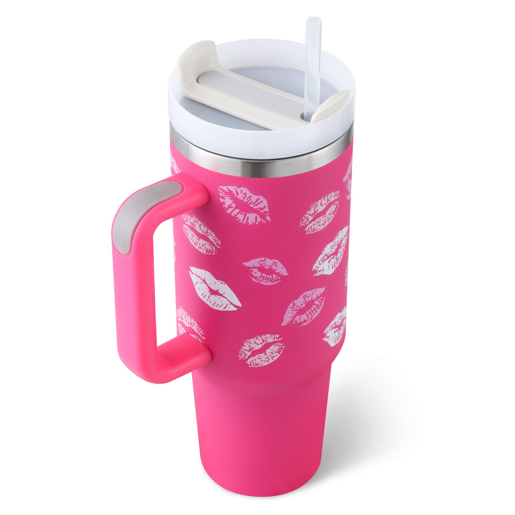 Thermobecher mit Strohhalm