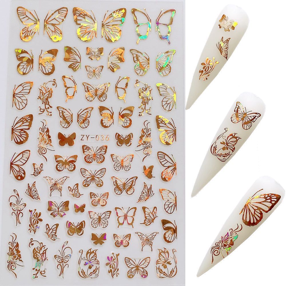 Schmetterling Nagel Aufkleber