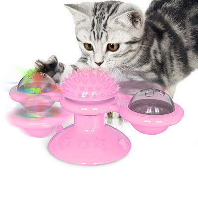 Rotierende Windmühle für Katzen, Multifunktionsspielzeug, Juckreiz, Kratzgerät, Zähne glänzend