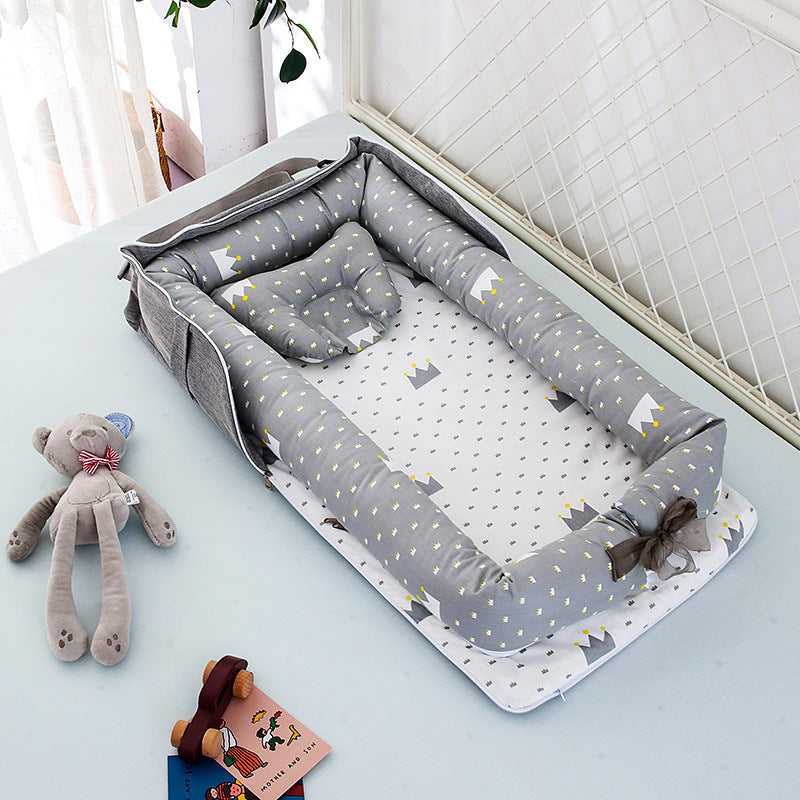 Tragbares, faltbares Babybett aus Baumwolle