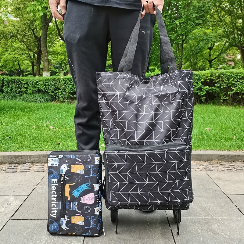 Handgezogener Einkaufswagen, faltbare Schleppertasche