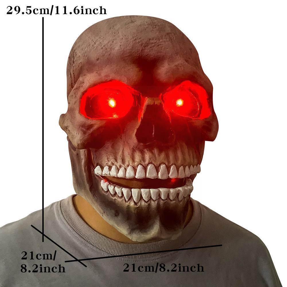 Halloween-Totenkopf-Latexmaske mit beweglichem Mund