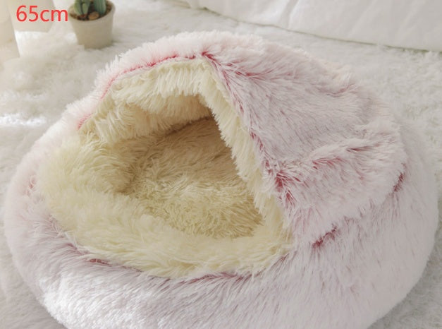 Flauschiges 2 in 1 Hunde- und Katzenbett