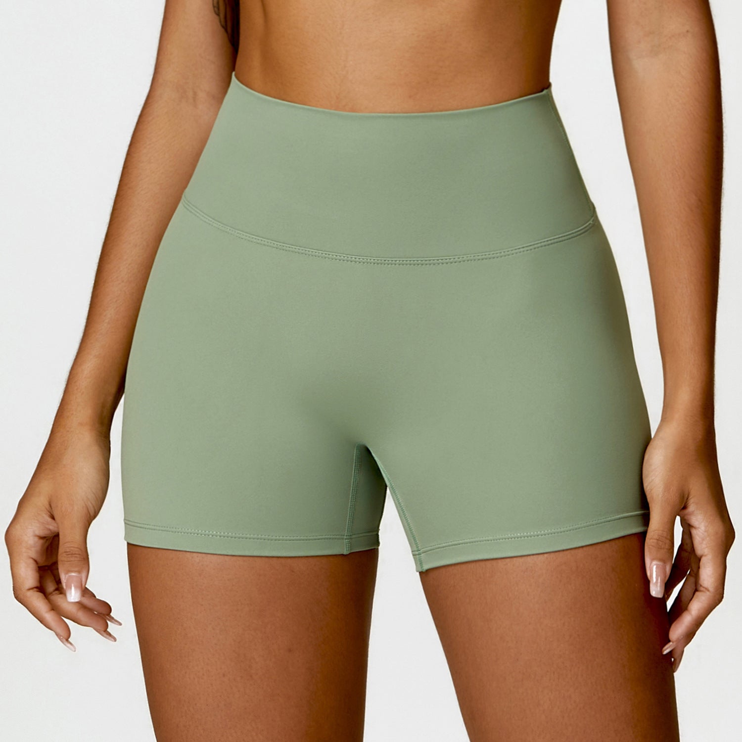 Damen High Waist Yoga - Fitness Shorts