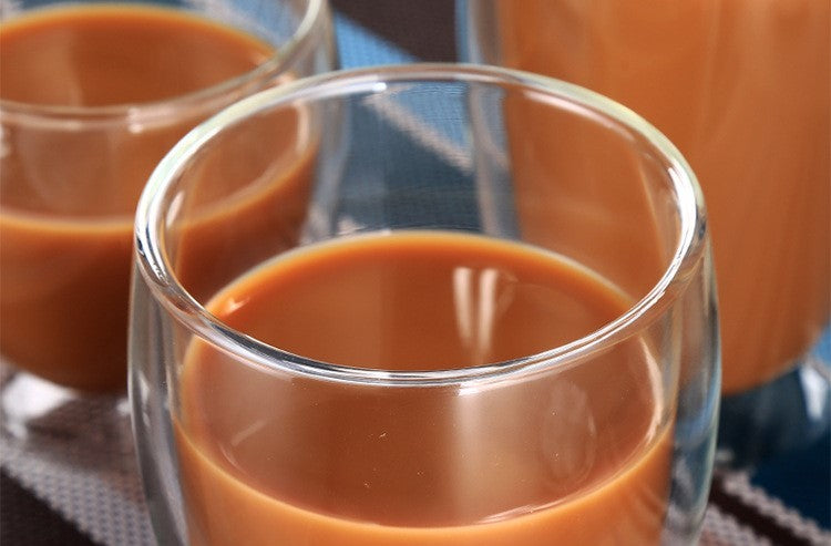 Doppelkaffeetasse aus Glas