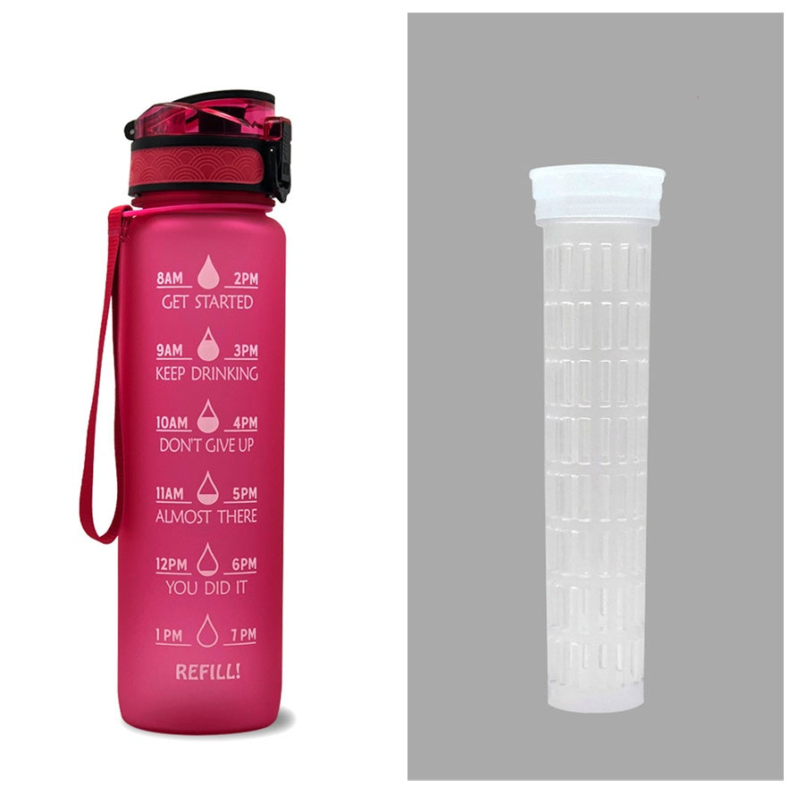 1L Tritan-Wasserflasche mit Zeitmarkierung