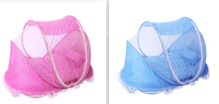 Faltbares Babybettnetz mit Kissen