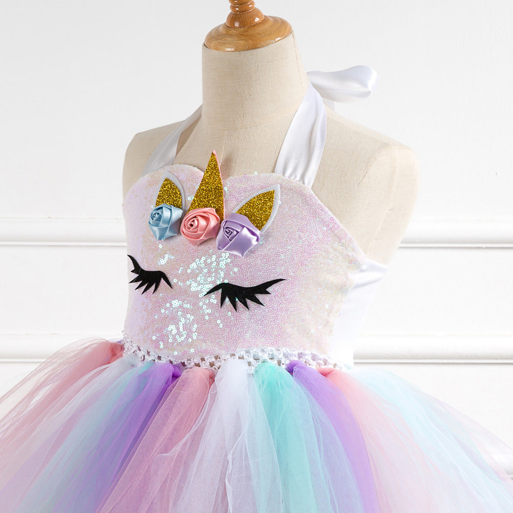 Kinder Einhorn Kleid
