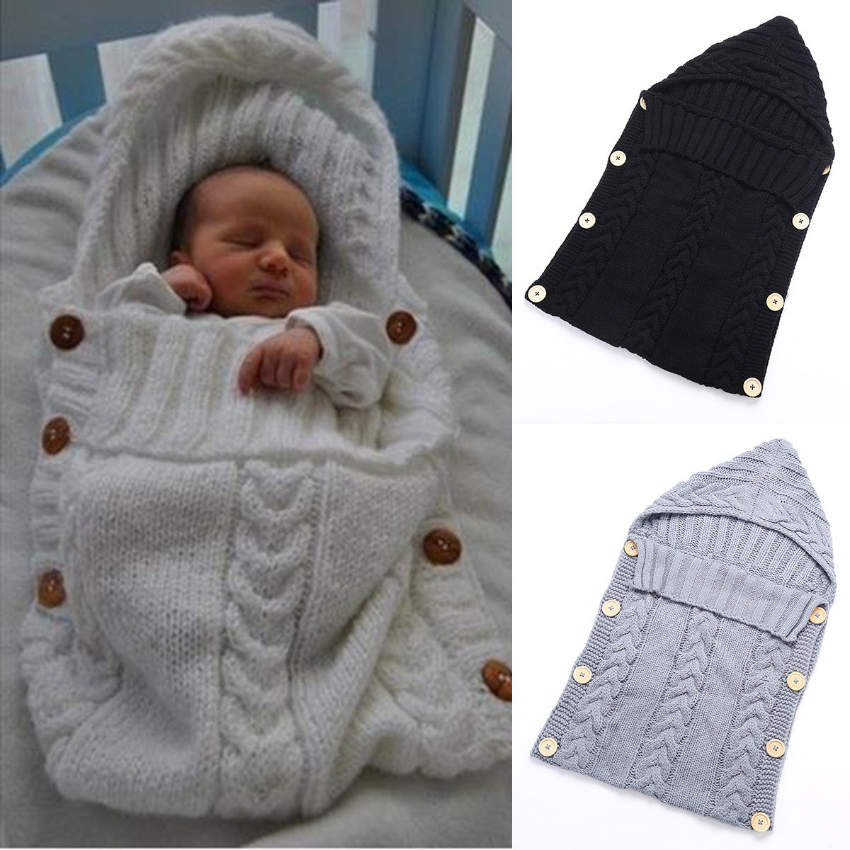 Gestrickter Babyschlafsack