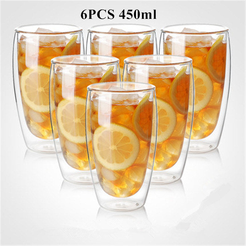 Doppelkaffeetasse aus Glas