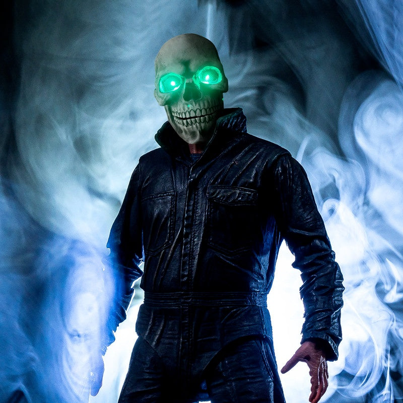 Halloween-Totenkopf-Latexmaske mit beweglichem Mund