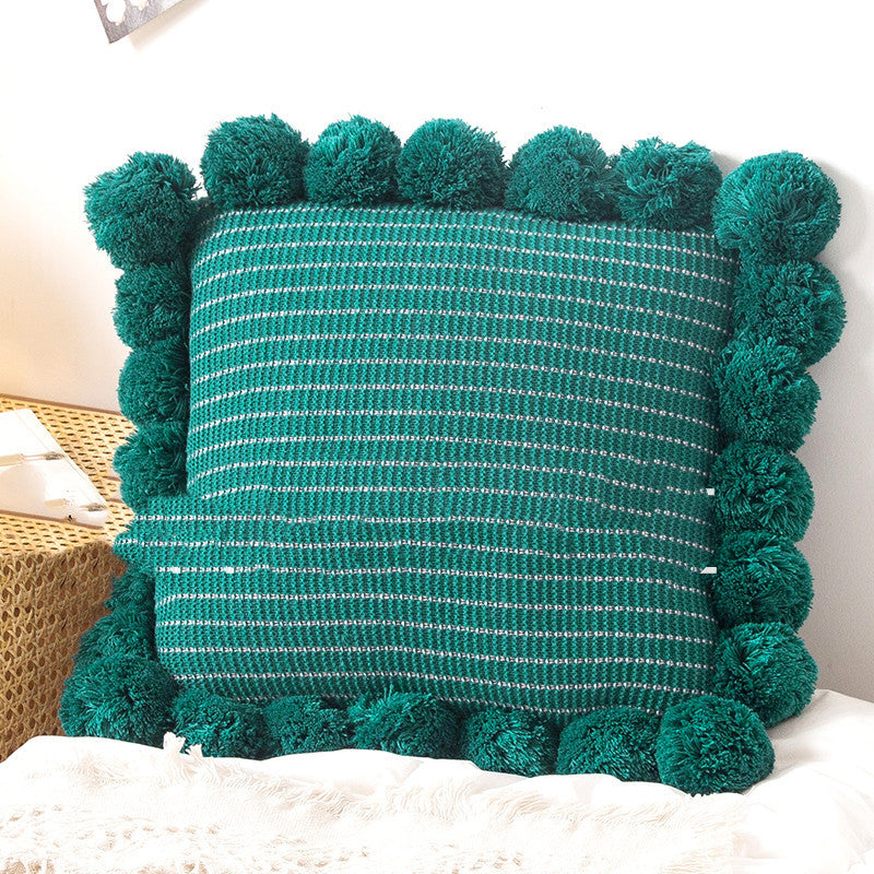Dekokissen, gestrickter Kissenbezug