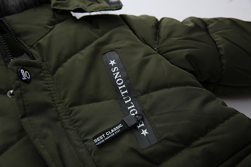 Jungen Kapuze Baumwolle Winter Jacke